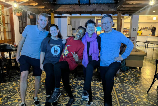 Bogotá Salsa Class with travelers learning Colombian dance moves